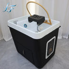 Salon Shampoo Chair With Ceramic Sink, Head Spa Fumigation Washing Station, Modern Bathroom Spa Furniture
