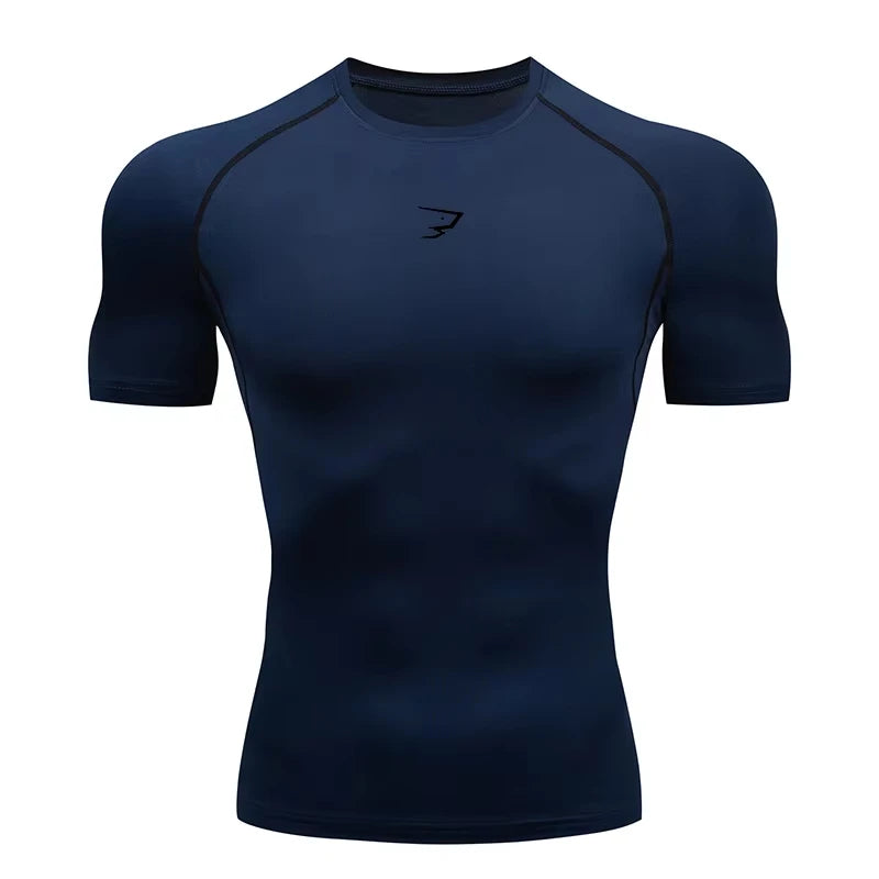 Men Running Compression  Short Sleeve Sport Tees Gym Fitness Sportshirts Male Jogging Tracksuit Homme Athletic Shirt Tops  902