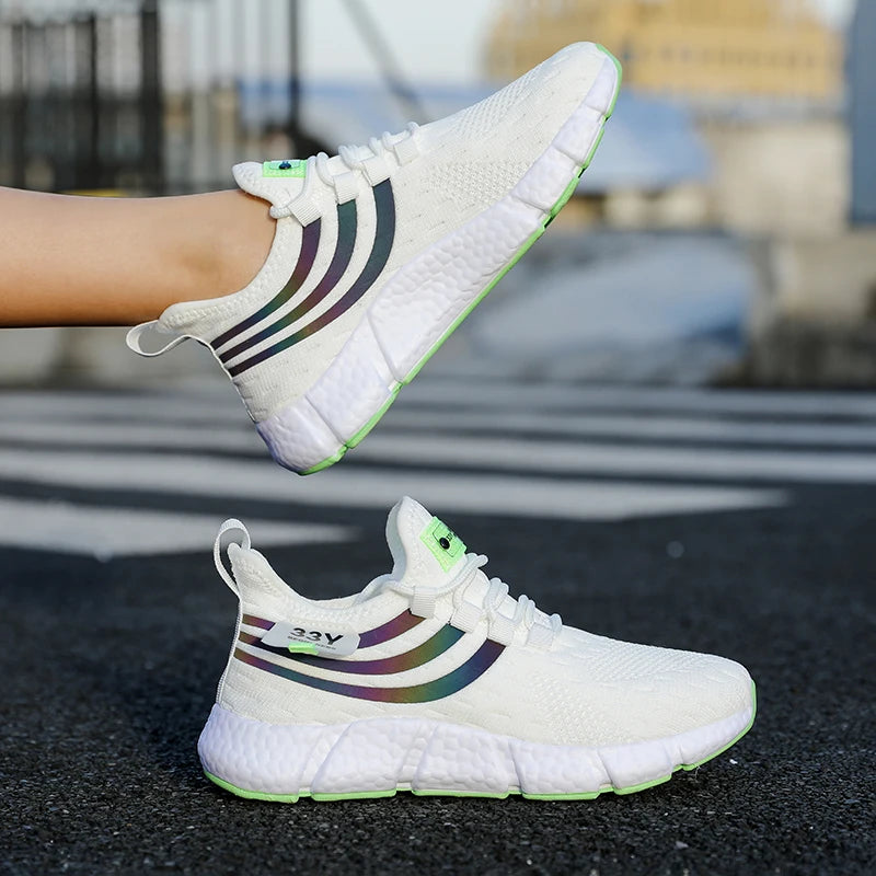 Men Casual Sport Shoes Breathable Lightweight Sneakers Outdoor Mesh Black Running Shoes Athletic Jogging Tenis Walking Shoes