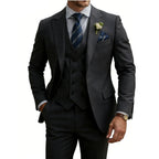 Mens 3 Piece Slim Fit For Men Double Breasted Suit Wedding Prom Suits Formal Business Dinner Tuxedo