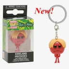 New FUNKO Keychains Disney Demona Princess Bella Ariel Alice Anna Elsa Bell Jack Sally stitch Action Figure Toys Ornaments