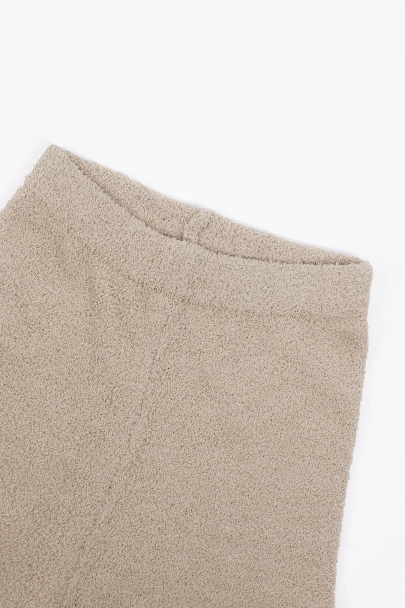 Women's Beige Oversized Knit Two-Piece Set with Half-Zip Sweater And Wide-Leg Pants Casual Loungewear