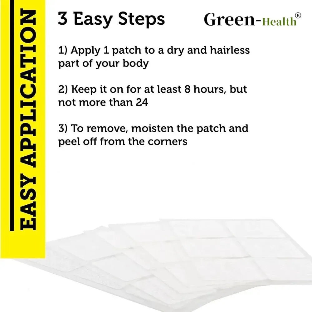 Daily B12 Patch Transdermal Self-Adhesive Natural Blend 30 Count for 1 Month Supply of Vitamin B12 Patches