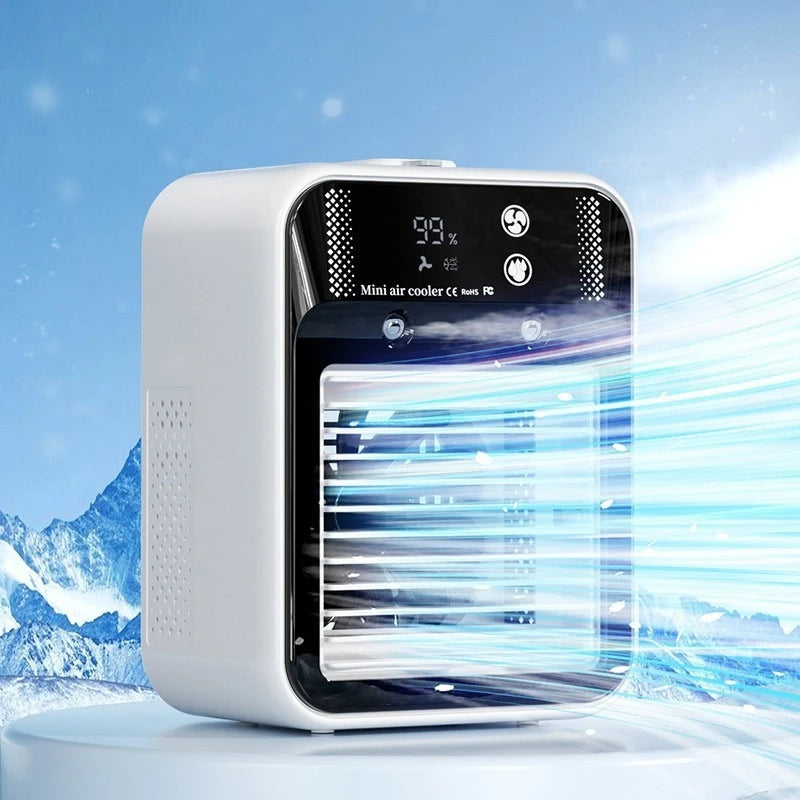 Wireless Air Conditioner Mini Portable Air Cooler Fan 500ml Ice Water Spray Humidifier For Home Air Conditioning Mist Fan USB