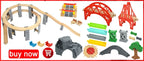 Wooden Train Toys Train Track Magnetic Set Electric Car Locomotive Diecast Slot Fit All Wood Brand Biro Railway Tracks For Kids