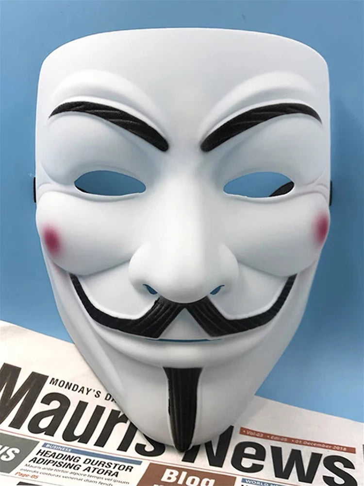 V For Vendetta Mask Cosplay Guy Fawkes Hacker Glowing Mask For Halloween Carnival  Decor Props