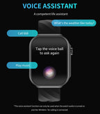 LIGE New 2.2-inch 3D Curved Screen Smart Watch With LED Light Thermometer Health Monitor Smartwatch BT Call Sports Fitness Watch