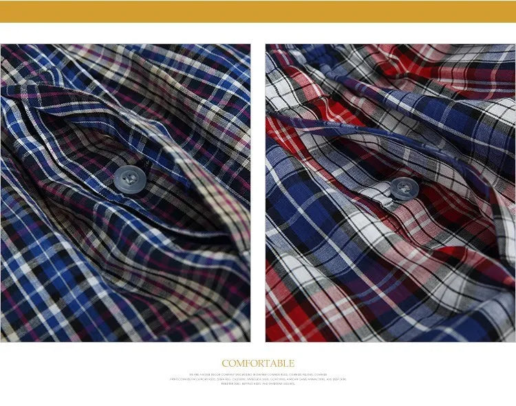 High Quality Brand 4-Pack Men's Boxer Shorts Woven Cotton 100% Classic Plaid Combed Male Underpant Loose Breathable Oversize