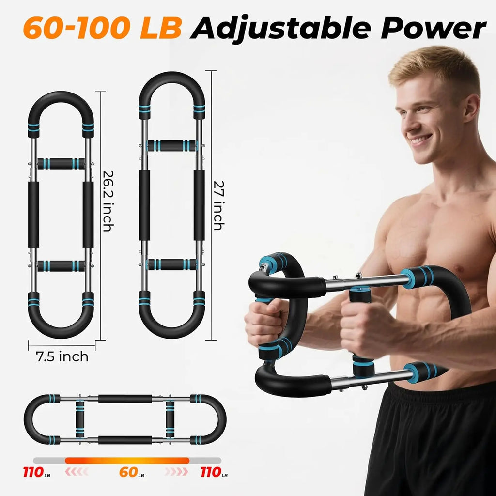 U Shape Arm Trainer Hand Gripper Non-Slip Grip 60-100lb Power Twister Bar Fitness Equipment for Gym Home Muscle Exercise