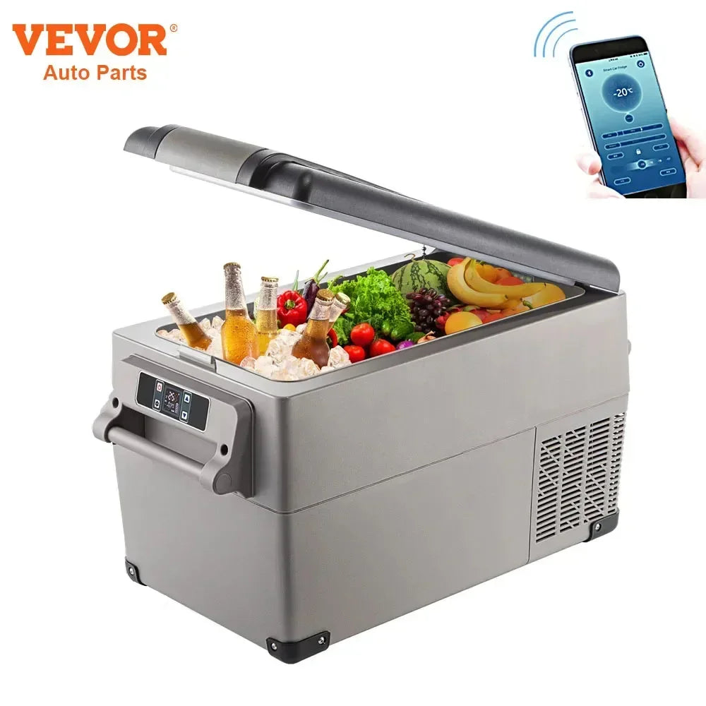 VEVOR Car Refrigerator Portable Compressor Cooler 35-55L Mini Fridge Freezer 12/24V DC 110-240V Ice Box for Camping Picnic Frige