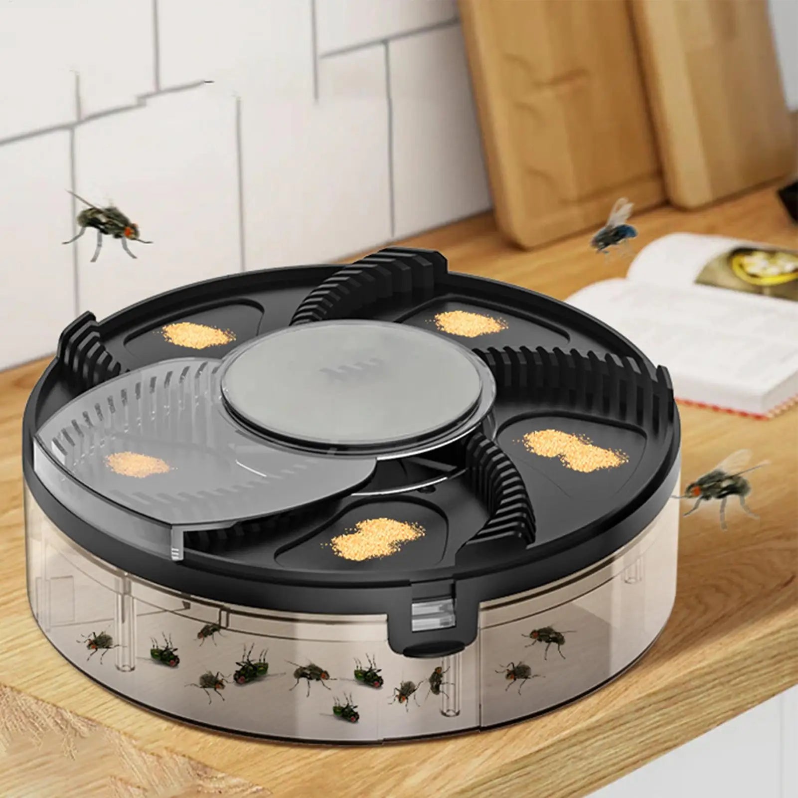Electric Fly Trap USB plug-in Automatic Flycatcher Indoor Outdoor Safety Insect Catching Tool Quiet Home Kitchen Garden Flytrap Main image