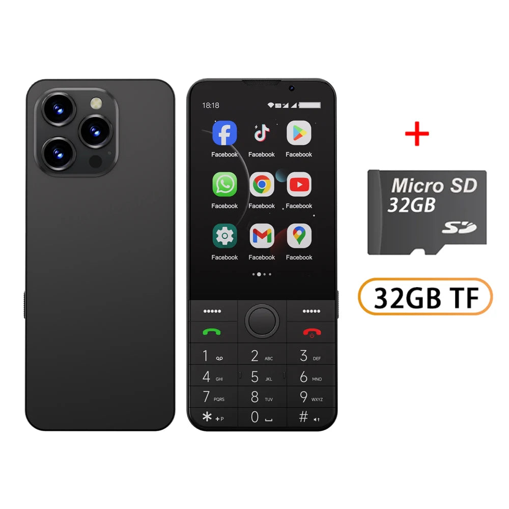 UNIWA F26 PRO 4G Touchscreen Smartphones Keypad Phone 3.5” Dual SIM Android 11 2GB+16GB 2850mAh Cellphone Whatsapp Google Store