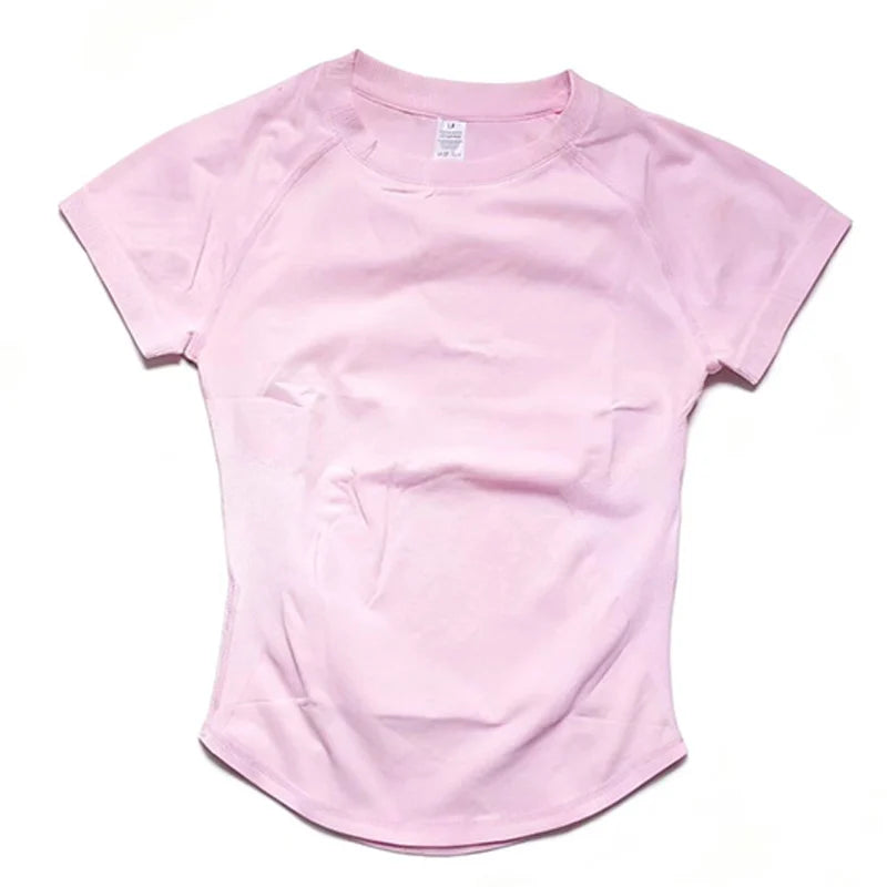 Short Sleeve Gym Top Women Clothes Yoga Top Seamless Sports Shirt Light Weight Fitness Workout Tee Sports Tops Active Wear Femme