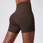 Hearuisavy Summer Soft Yoga Shorts Buttock Lift Gym Leggings Women High Waist Sports Shorts Women Running Workout Shorts Female