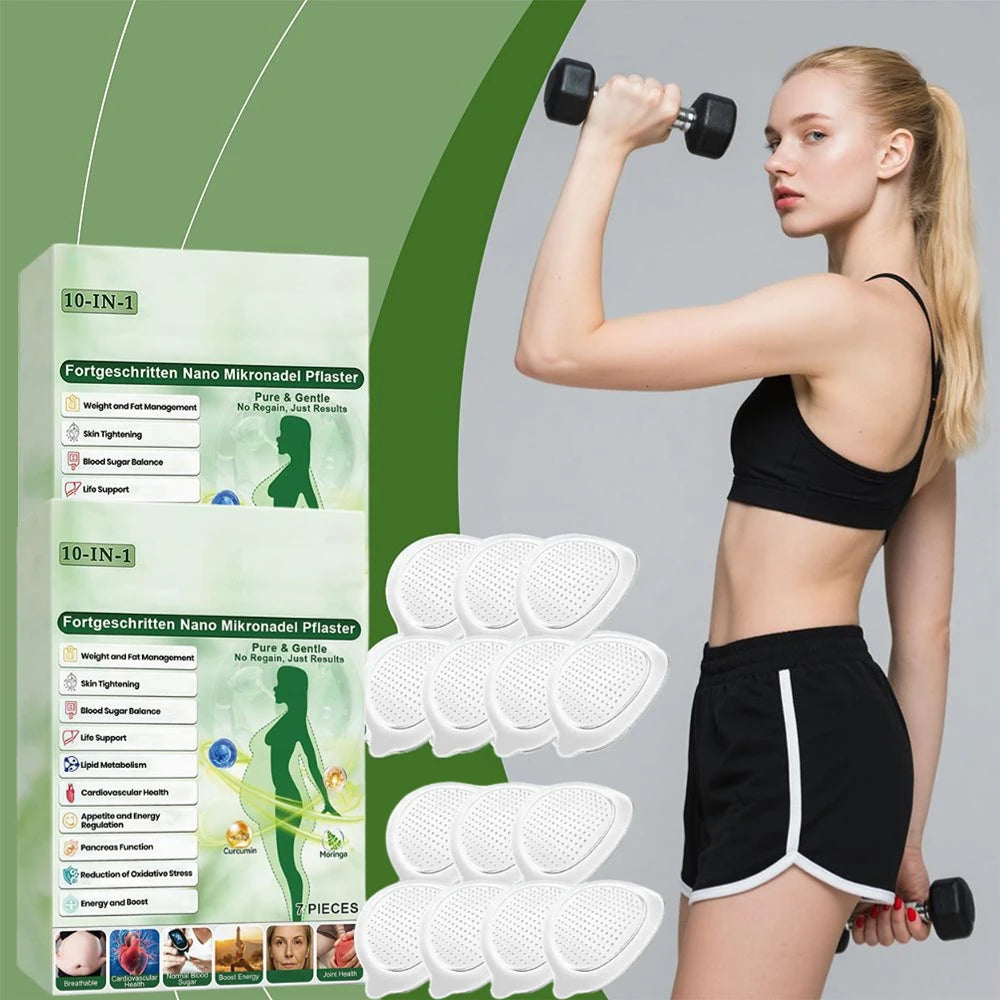 2026 Newest Nano Microneedle Firming Sticker - Moringa & Curcumin Extract, Skin Tightening, Fat Management For Women Men Main image