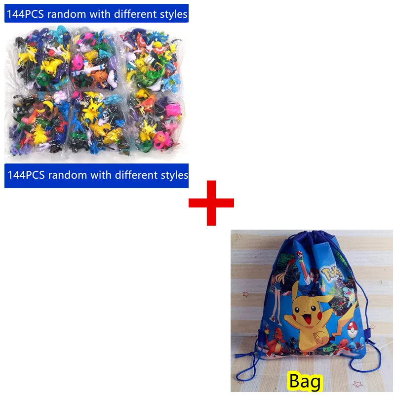 144 Style Anime  Action Figure Model Pokemon Figure Toys Ornamental Decoration Collect Toys For Children's Christmas Gift