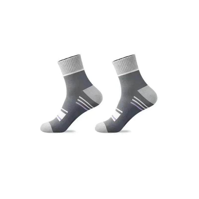 Men's 100% Cotton Casual Socks for Spring and Summer, Men's Antibacterial & Deodorant Business Socks, High-Quality Sports Socks