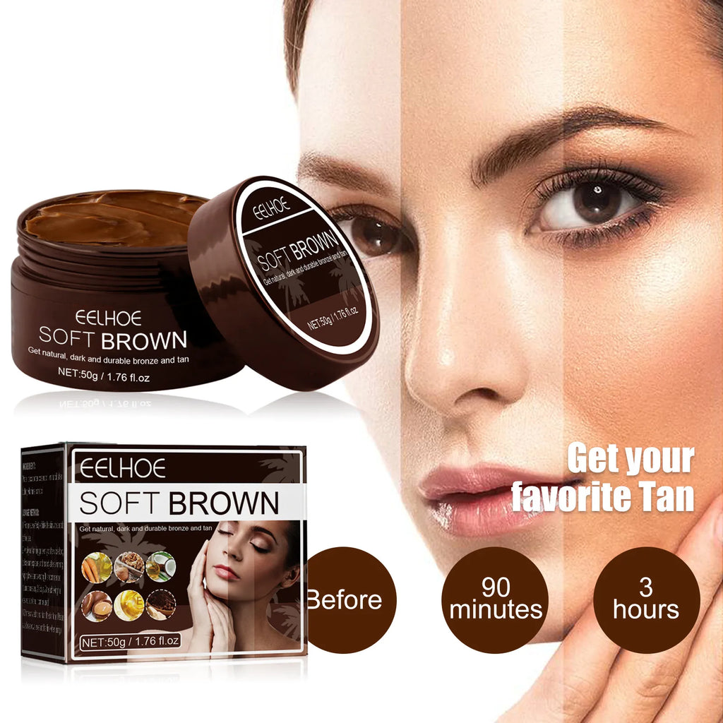 Body Self Tanning Cream Beach Solarium Outdoor Sun Suntan Protection Fast Brown Tanner Face Bronzer Tan Accelerator Cream