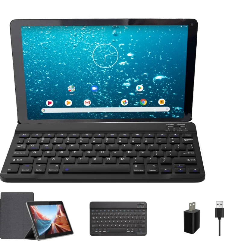 Android 8.0 Tablet PC A35 Processor 64 Bit Quad-Core 1.3GHz Dual Camera WIFI 10.1 Inch  1GB RAM 16GB ROM MW1528 with keyboard