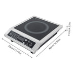 Portable Electric Induction Hob|  3500W Induction Cooktop with 8/10 Temperature Levels | Microcrystalline Glass