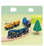 Battery Operated Locomotive Pay Train Set Fit for Wooden Railway Track Powerful Engine Bullet Electric Train for Boys Girls Gift