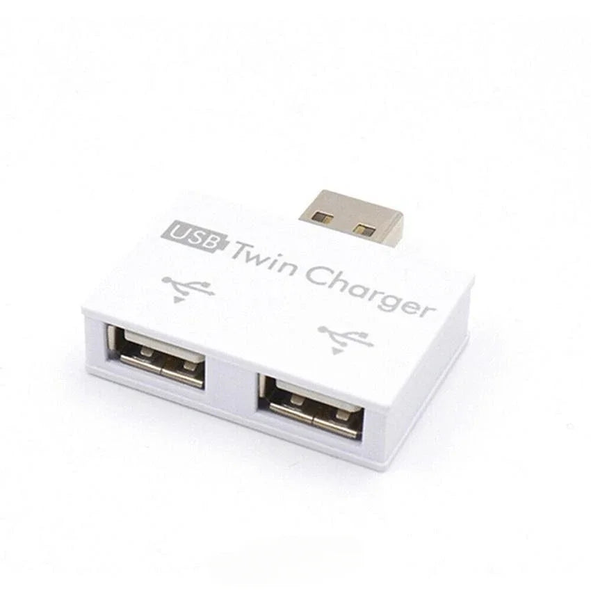 1pc 2.0 USB Splitter 1 Male to 2 Port Female USB Hub Adapter Converter for Phone  Laptop PC Computer Charging Accessories