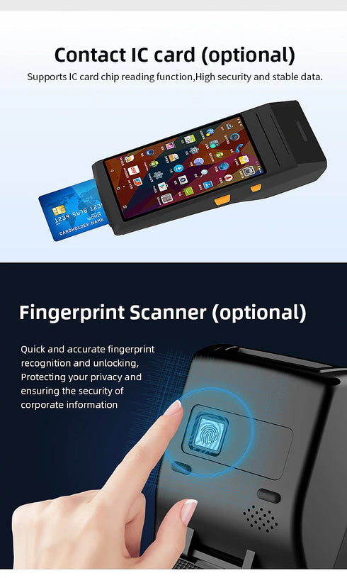 5.5 Inch Android 11 4+64G Rugged Mobile Computer PDAs for Parking Charging System Payment Terminal Handheld PDA