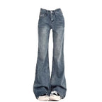 Ladies Jeans Flare Trousers Leisure Slimming Vintage Inspired Autumn  High Waist Bell  Women's pants Flared jeans jeans y2k