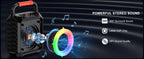 T17-T Karaoke Machine And Bluetooth earphones,Portable Speaker with LED Lights for Kids and Adults,Supports Bluetooth/USB/TF/AUX