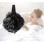 Soft Lufa Shower Sponge - Black - Dead Skin, Gives Glowing Skin - PE Skin-friendly Bath Ball for Home & Dormitory