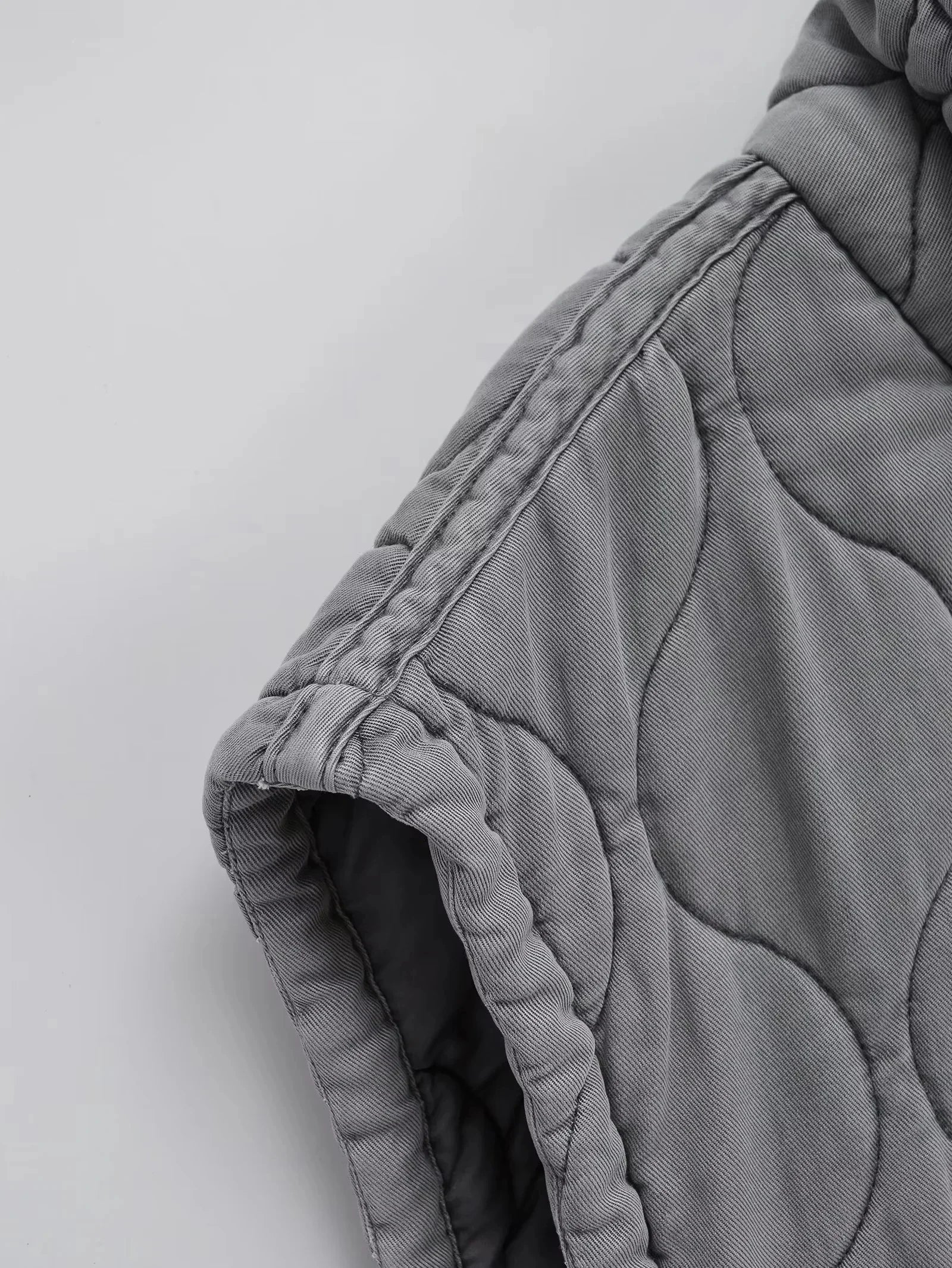 Autumn Winter Women Standing Collar Light weight Sleeveless Cotton Coat Vest Women Pocket Decoration Tank Top