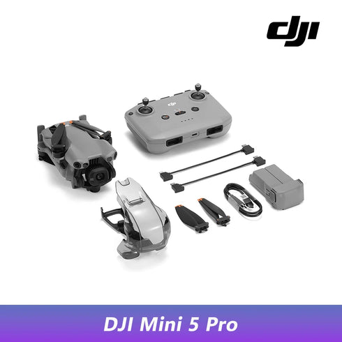 [EU STOCK] DJI Mini 5 Pro Ultra-Light & Foldable Drone with Camera 1-Inch CMOS Omnidirectional Obstacle Sensing ActiveTrack 360° 225° Gimbal Rotation 20km Transmission 4K Drone for Beginners C0