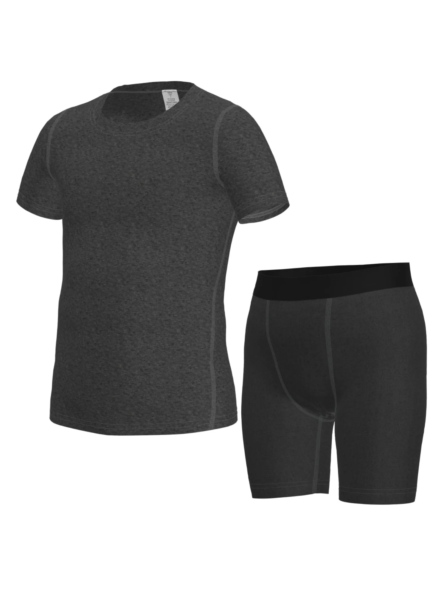 Youth Boys' Compression Sports Set Short Sleeve Athletic Shirts & Shorts Base Layer Set Sports Youth for Kids Football