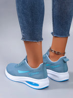Spring new women's sports shoes, fashionable, breathable, lightweight, non-slip, wear-resistant, casual sports shoes, flat shoes