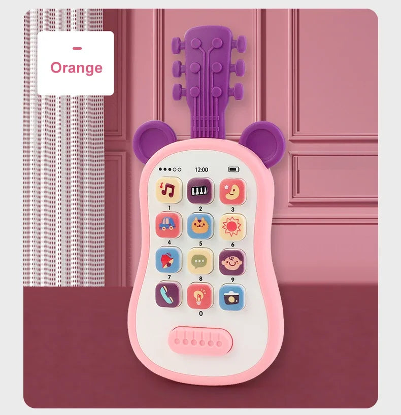 Baby Early Education Toys Guitar phone Sound Toys Kid Multi functional Music Phones Analog Phones story machine for Children