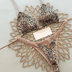 New Bikini Women Swimsuit Beach Vacation Swimwear Leopard Printed Sexy Bikini Set Beachwear Swimsuit Thong Bathing Suit Biquinis