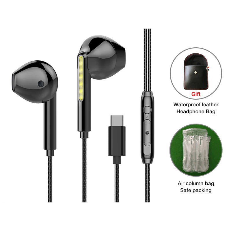 EARDECO Headphone Headset with Mic Wired Headphones Heavy Bass In Ear Stereo Wired Earphone Earbuds Wire Game Phone Earphones