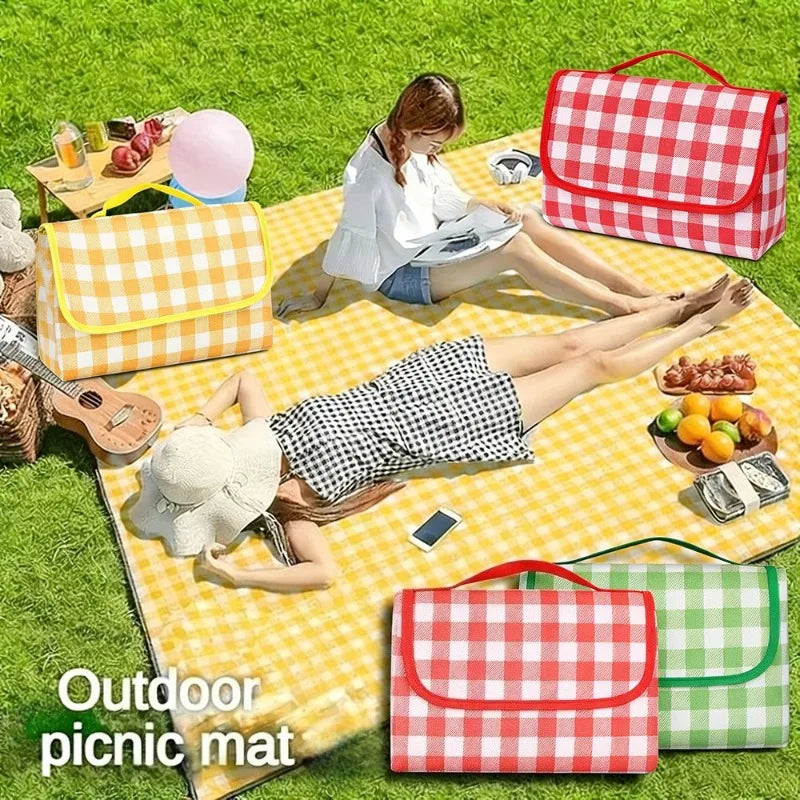 Thick Waterproof Picnic Mat Portable Foldable Ground Blanket for Camping Hiking Beach Grass Outdoor Activities Moisture Proof Main image