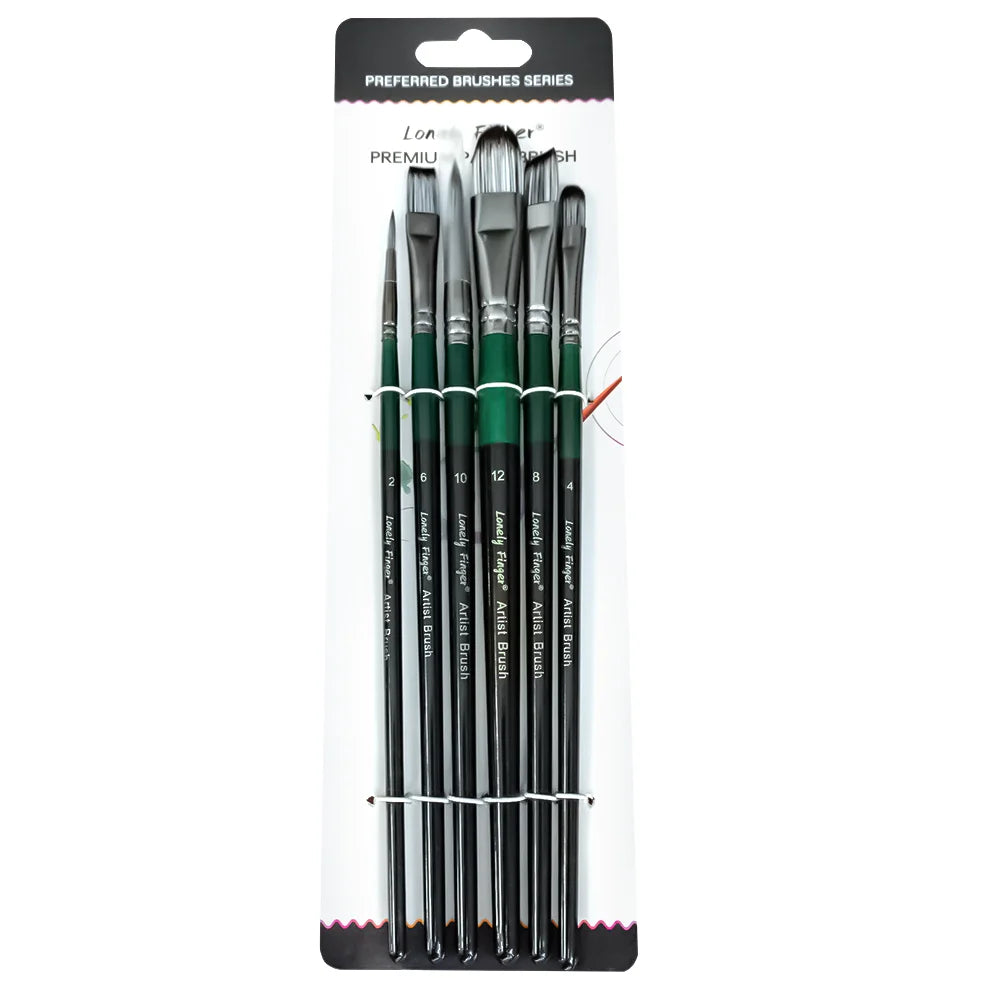 6/24/30Pcs Artist Paint Brush Set for Watercolor, Acrylic, Oil and All Media, Suitable for Canvas, Paper, Ceramic, Nylon Hair, W