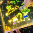 LED Drawing Board Toddler Painting Board Educational Toddler Writing Supplies Portable Drawing Tool for School Home Travel