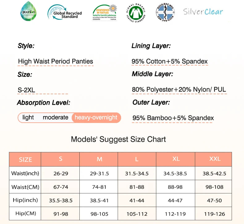 3PCS/Lot Menstrual Panties Woman Very Abundant Flow Menstruation Underwear High Waist Leak Proof Period Panties for Girls Set