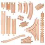 Wooden Train Track Assembly Toys For All Thomas Trains Car Bridge Piers Traffic Light Beech Wooden Railway Kid Creative Toy