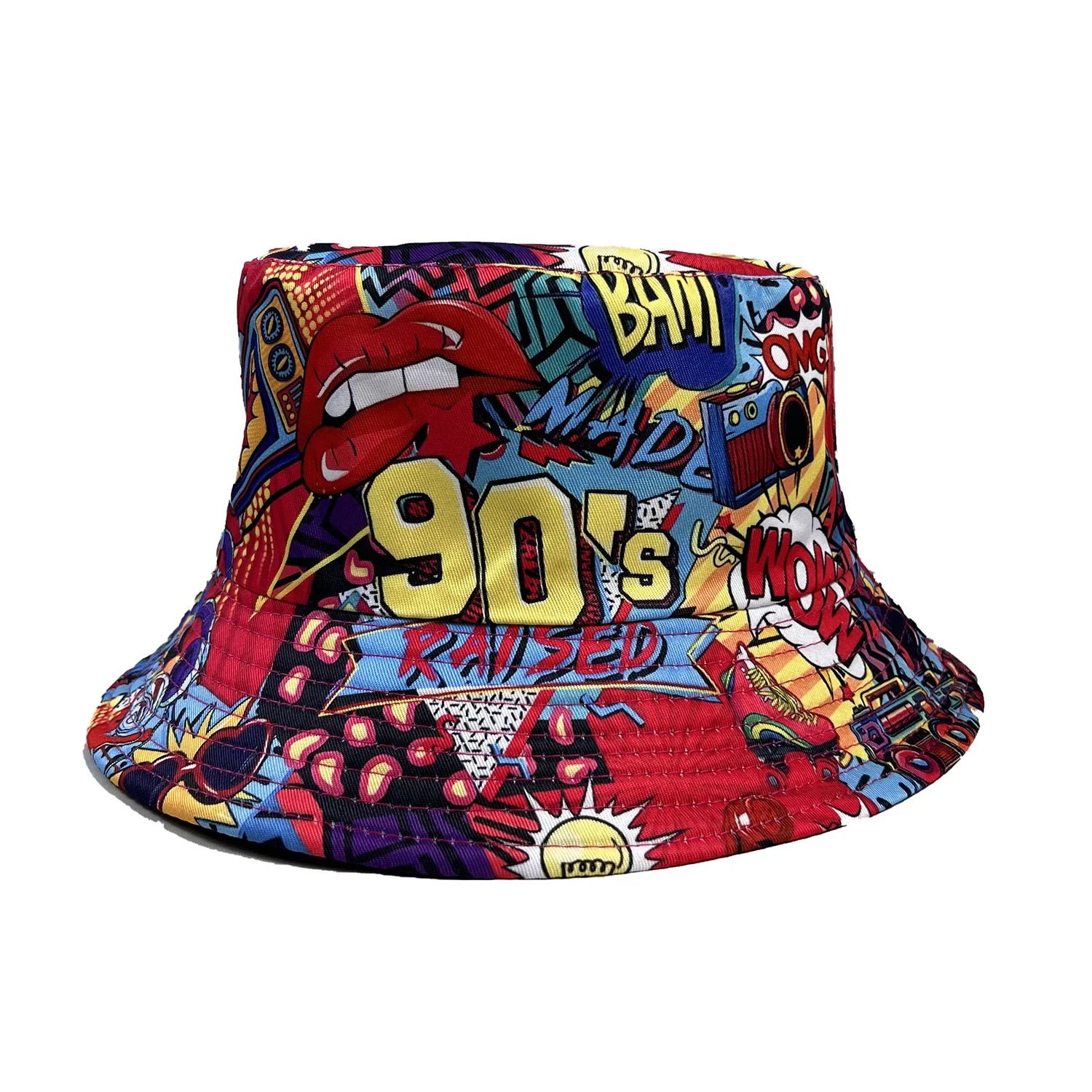 Classic Popular Funny Novelty 80S 90S Double-sided wear fisherman hat Outdoor Leisure Sunscreen Sun Hat Men Women bucket hats Main image
