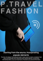 RFID Travel Wallet Passport Holder Credit Card Organizer Zipper Pouch Document Organizer Anti Theft Travel Accessories