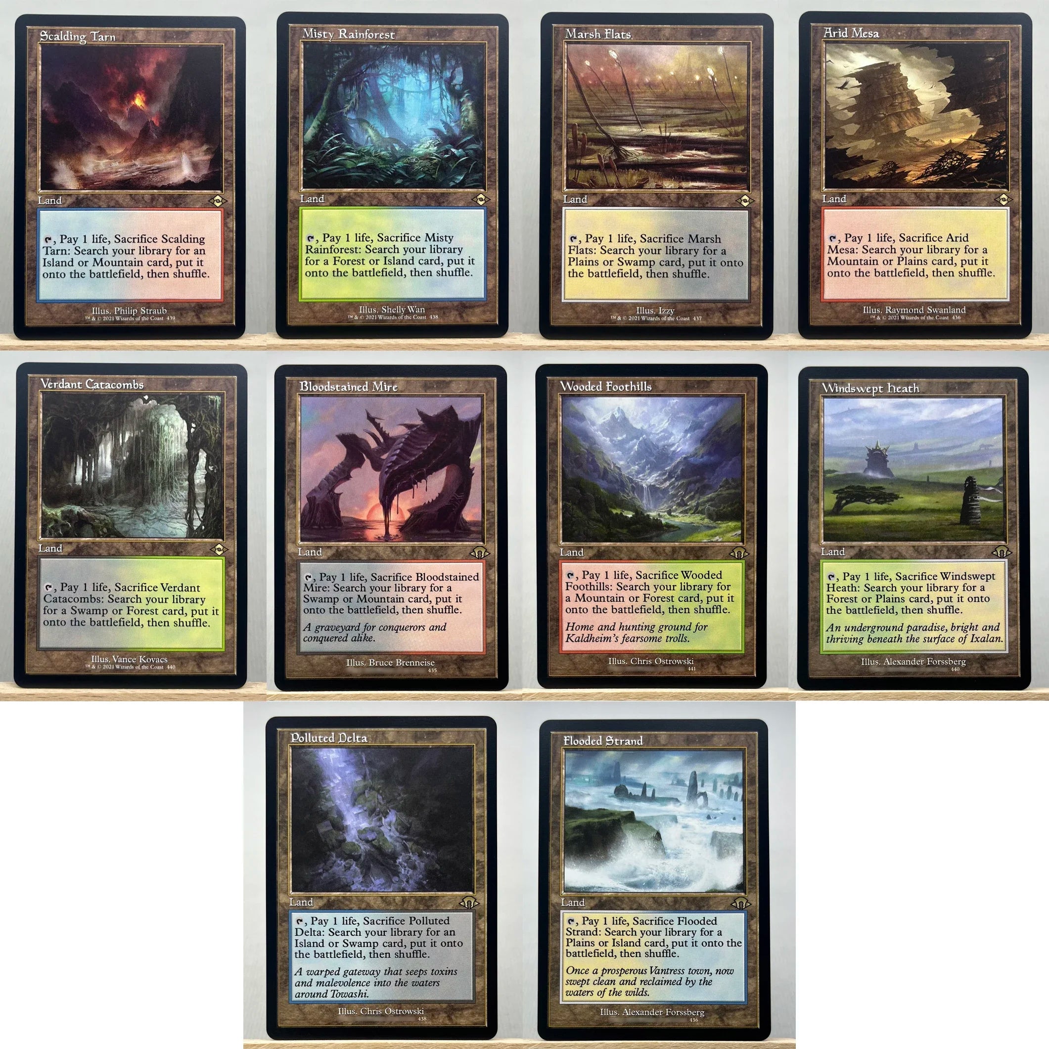 MH3 MH2 HOLO10-03 TCG magical Cards for Home Play Proxy fetch land Marsh Flats the Arid Mesa Misty Rainforest gathering Main image
