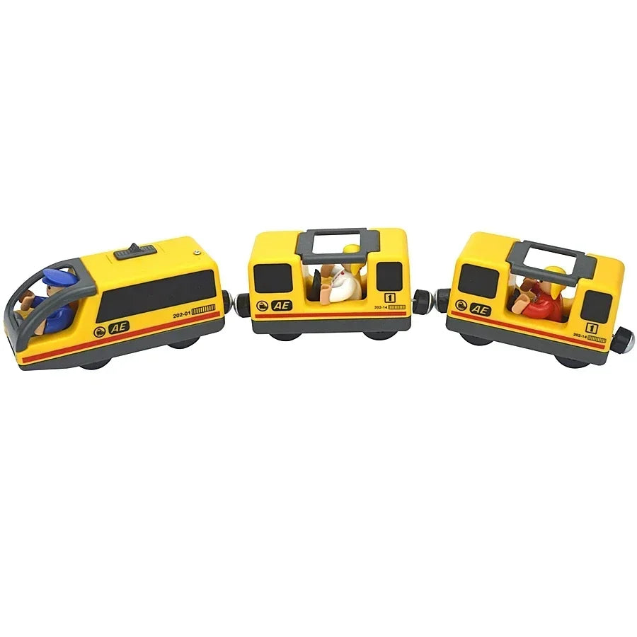 Wooden Train Toys Train Track Magnetic Set Electric Car Locomotive Diecast Slot Fit All Wood Brand Biro Railway Tracks For Kids