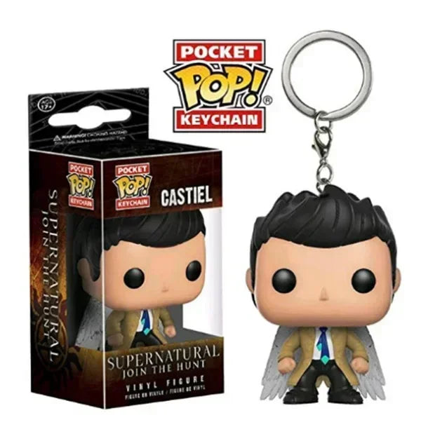 FUNKO POP Supernatural  New Character Castiel with Wing Sam KEYCHAIN Toy Vinyl Figure Collection Pocket  Key Chain Toys