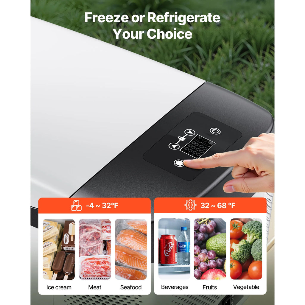 SucceBuy 15L 20L 22L Car Refrigerator Electric Cooler -4°F to 68°F Car Fridge with APP Control Cars Freezer for RVs Camping