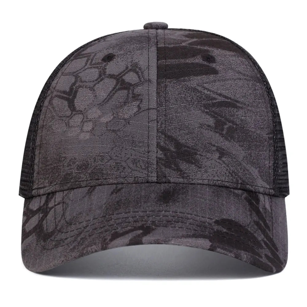 Outdoor Baseball Caps Adjustable Snapback Hat Breathable Mesh Sunscreen Hat Sports Hunting Hiking Camping Anti-UV Baseball Caps