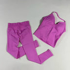 UETEEY Seamless Gym Set Women Tank Tops High Waist Scrunch Yoga Leggings Fitness Clothes Workout Sets Gym Suit Activewear